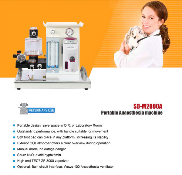 Veterinary Anesthesia Machine & Isoflurane TEC 7 Vaporizer - *Table Top*